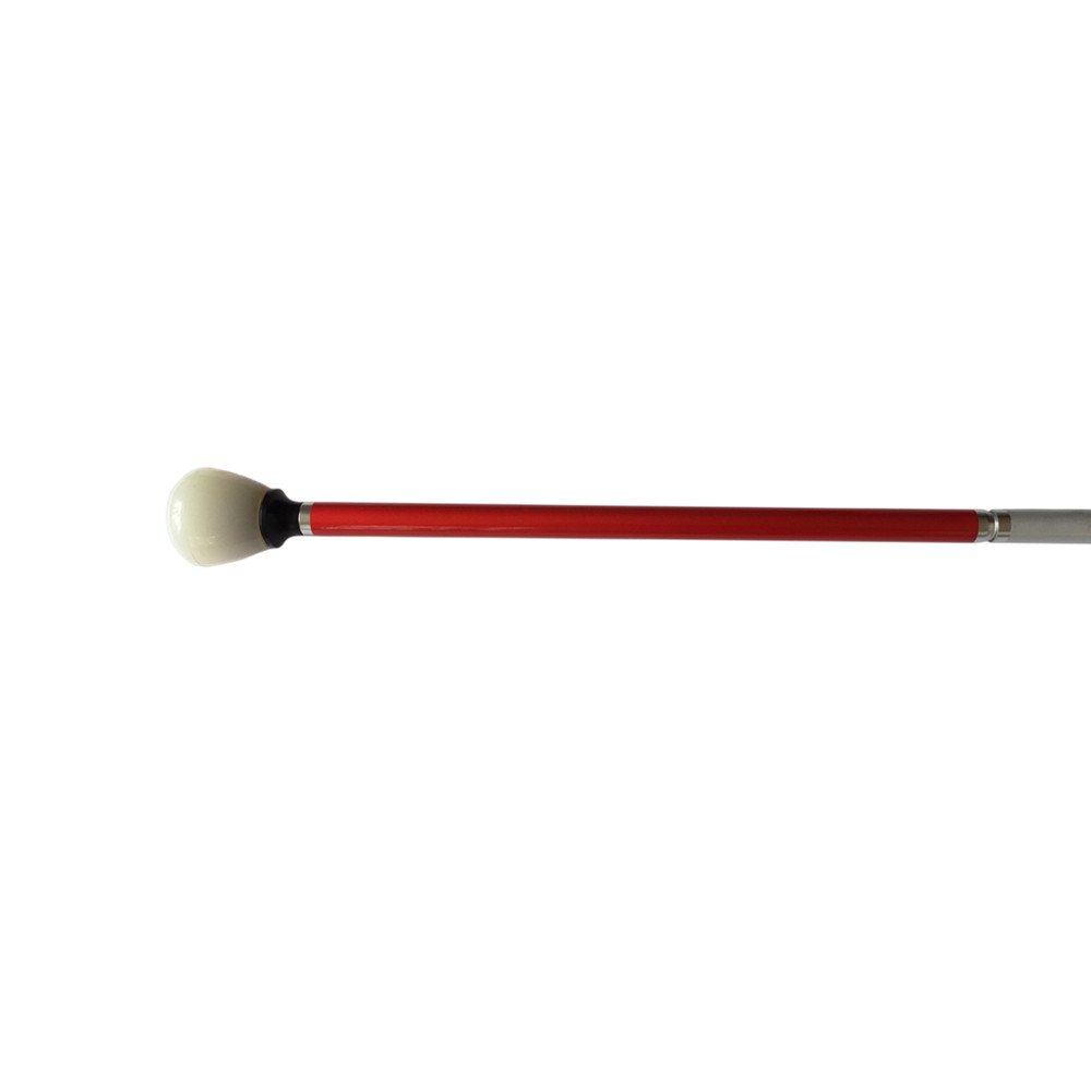 Alluminio Bastone Bianco Pieghevole,5 Sezioni, Con Punta Roller,Per Non Vedenti (110 cm (43.3 pollici), Nero Impugnatura)