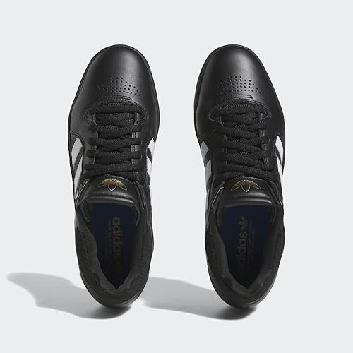 Adidas Tyshawn Shoes - Core Black/White/Gold Metallic - 11.03