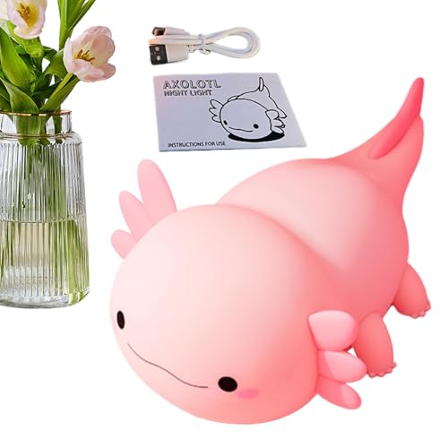 Lampe de chevet axolotl pour rassurer les enfants qui ont peur du noir