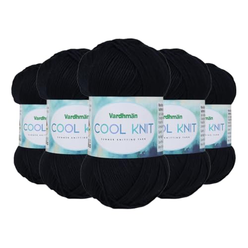 Image of Vardhman Cool Knit All Season Lightweight Poly Viscose Yarn | Pack-5