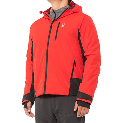 Spyder Men's City-To-Slope Full Zip Hooded Jacket, Racing Red Large