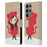 Head Case Designs Jamie Invierno Sudaderas Carcasa de Cuero Tipo Libro Compatible con Samsung Galaxy S23 Ultra 5G
