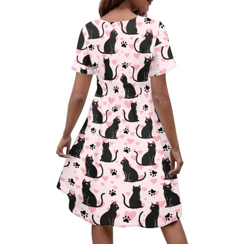 Image of Women's Summer Formal Dresses Short Sleeve Wrap V Neck Dresses Bridesmaid Wedding Guest Dress with Pockets