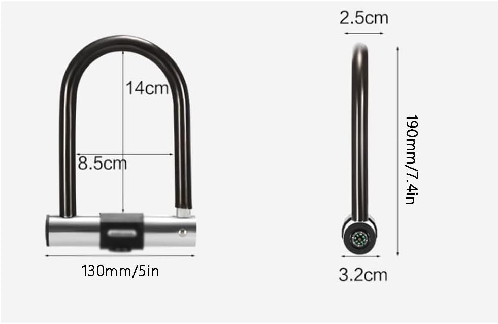 Heavy Locks Heavy Duty Bike Lock U Antitheft Bicycle D Lock for Road Mountain Bike, Motorcycle, Stroller Black U-Locks for Bicycles