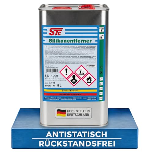 STC Silikonentferner 5L antistatischer Silikonreiniger & Entfetter professioneller Oberflächenreiniger für Autolack Metall und Kunststoff schnelltrocknend & rückstandsfrei Made in Germany