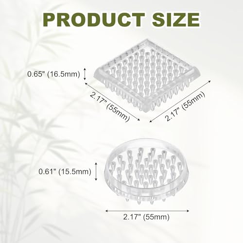 Protections de moquette carrées et rondes en résine transparente durable