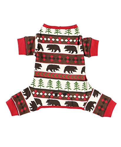 LazyOne Flapjacks, One-Piece Dog Sweater, Matching Family Pajamas for Dogs, Bear, Animal (Large)