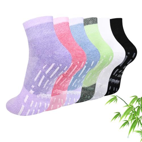 Bulinlulu Diabetic Hospital Socks with Grips for Men...