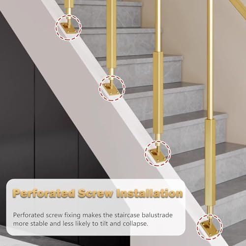 Balustre d'escalier réglable en acier pour rénovation sur mesure
