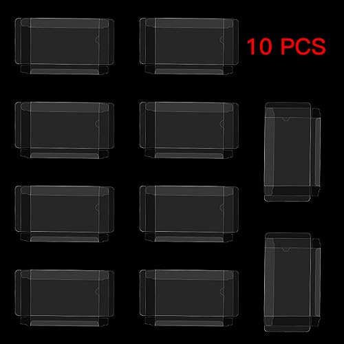 Image of 10 Pcs Clear Transparent Game Card Storage Protection Display Box Protector Compatible with PSP /Playstation Portable CIB Cartridge