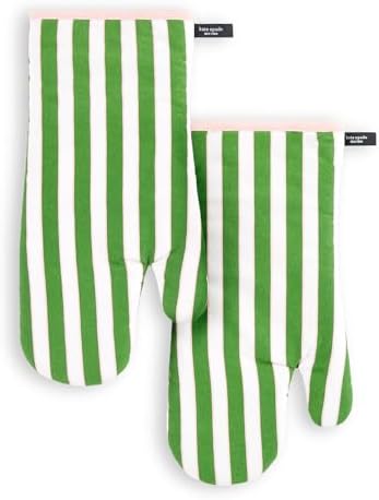 kate spade new york Botanical Stripe Oven Mitt 2-Pack Set, 7" x 1...