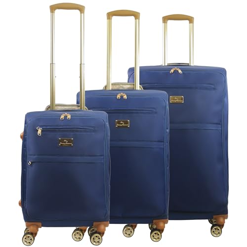 Image of Tommy Bahama 3-Piece Rolling Luggage Set, Blue