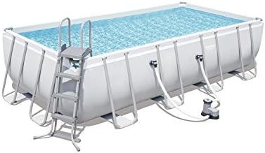 Bestway 18' Rectangular Frame Set Above Ground Pool-Grey, 18 Ft, 14812 ...