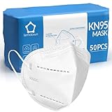 Lamdown (50-Pack) KN95 Face Masks, Premium 5-Layer Disposable Dust Mask Respirator for Adults