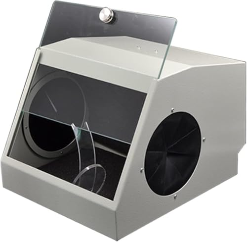 Scatola di raccolta di polveri dentali con illuminazione a LED, copertura antipolvere a doppia ventilazione, aspiratore di polvere per apparecchiature di laboratorio dentale