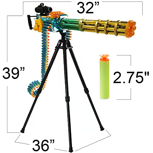 Artcreativity Electronic Gatling Toy Gun For Kids, Rapid Toy Machine With Foam Suction Darts And Accessories, Revolving Toy Gun With Automatic And Manual Mode, Great Gift Idea #TOP2