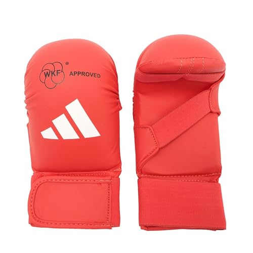 Adidas - Guanti da Karate-Kumite/Fit-Boxe Rosso Omologati Wkf (S)