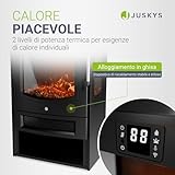 Zoom IMG-2 juskys camino elettrico 1800w nero Zoom IMG-2 juskys camino elettrico 1800w nero