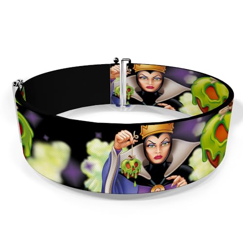 Buckle-Down Belt Women's Cinch Evil Queen Poisoned Apple Pose Poisoned Apple Black Greens Available In Adjustable Sizes2