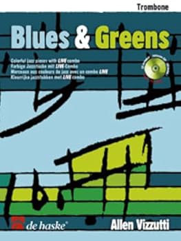 Paperback BLUES & GREENS TROMBONE +CD [German] Book