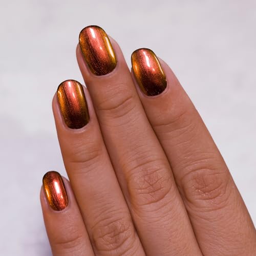 Image of ILNP Abundance - Red, Orange, Bronze, Gold Ultra Chrome Color Shifting Nail Polish