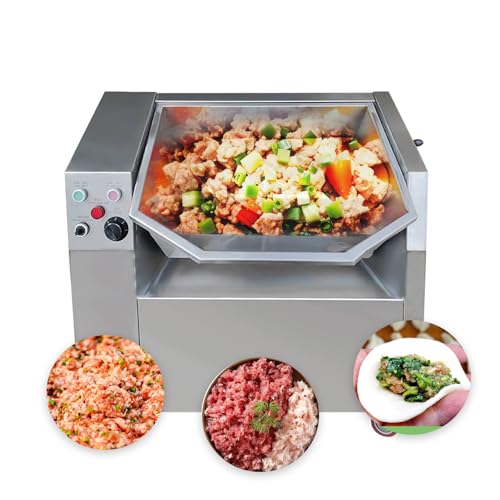 Commercial dough kneading machine in action