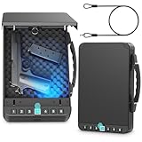 Miisekmy Gun Safe for Handgun Biometric Gun Safe for Car Pistols Safe, Quick Access Handgun Safe with Fingerprint PIN or Key Rechargeable Lock Case, for Home Car Travel Nightstand Bedside or Drawer