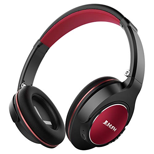 JIUHUFH Wireless Headphones Over Ear, Closed Back HiFi Headphones W/20-Hrs Playtime, Lightweight Foldable