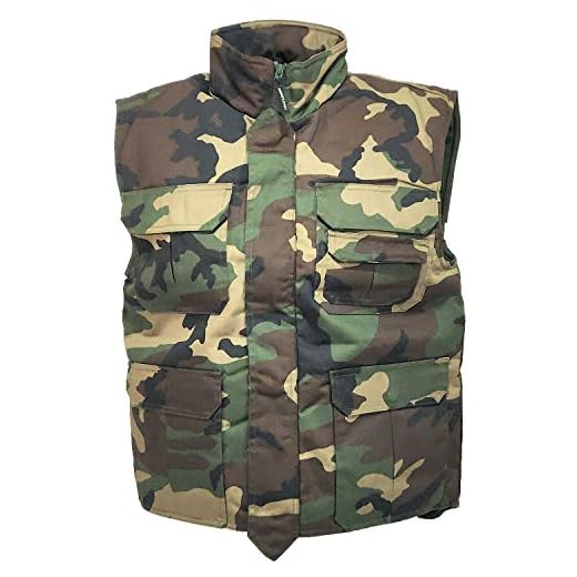Chaleco acolchado de algodón, de caza, de invierno, para hombre y mujer, chaleco de camuflaje XXL camuflaje