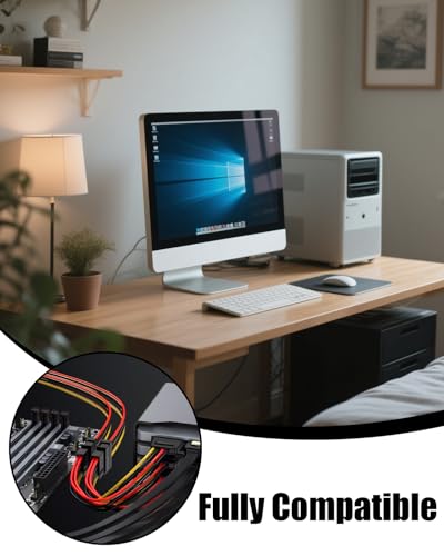 kiki fancy SATA Cable Kit - SATA Power Cable, Power Splitter, SSD Connector, 3 Cable for Hard Drive, SSD - High-Speed Data Transfer, Compatible with PC Laptop, 4 Pack - Image 6