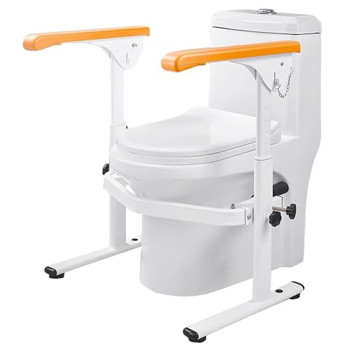 YLOVABLE トイレ用手すり トイレ用アーム 立ち上がり補助 5段調整可能 転倒防止 折り畳み式 組立簡単 お風呂 トイレ 敬老の日 プレゼント オレンジ