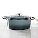 Crock-Pot Artisan 7-Quart Oval Enameled Cast Iron Dutch Oven – Slate Gray, Heavy-Duty Cookware for Slow Cooking, Roasting, Baking with Lid