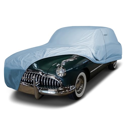 Image of iCarCover Premium Car Cover for 1947-1949 Buick Super Sedanette Heavy Duty Waterproof All-Weather Automobiles Custom Fit Indoor Outdoor UV Snow Protection Covers with Straps and Bag