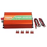 Convertitore di Potenza a Onda Sinusoidale Pura da 1500 W Convertitore di Potenza ad Alta Frequenza da 1500 Watt Uscita 220 V per Auto Yacht Pannelli Solari e Piccoli Utensili (CC 12 V)