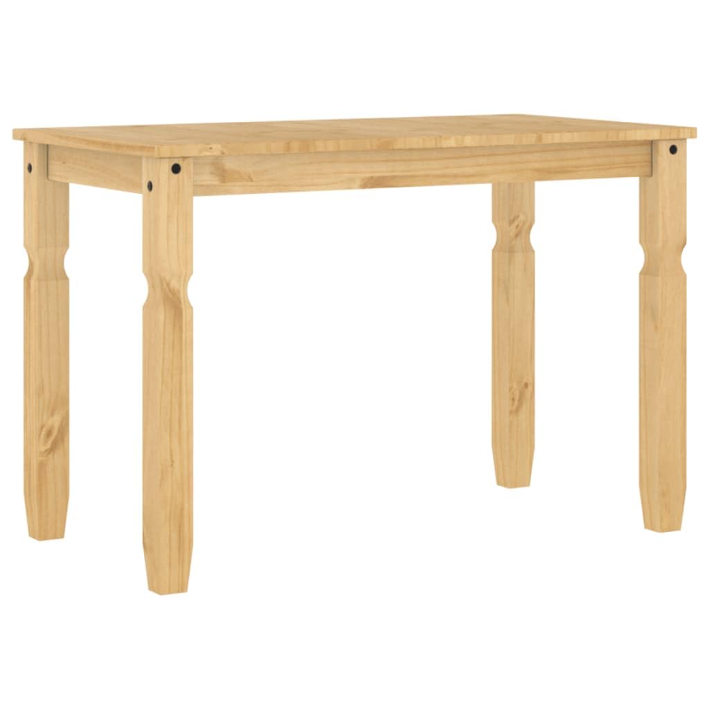 Corona Table à manger rectangulaire en pin massif - 112 x 60 x 75 cm - Robuste - Peu encombrant - Moderne - Pour la famille et les invités