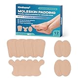 Kimihome Moleskin Pads for Feet and Shoes, Adhesive Blister Prevention Pads for Walking, Hiking, Running, Toe Cushion Reduce Friction and Pain (12 PCS)