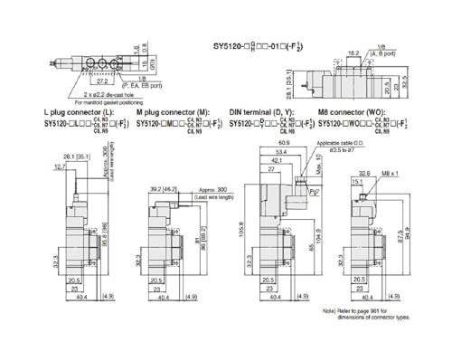 Electrovanne SY5120-5LZD-C8 à 5 ports débit d'air fluide sans perte de pression - 6