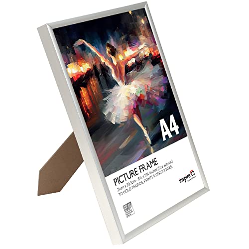 Inspire By Hampton ALUMINIUM A4 (21x30cm) Silver Poster Certificate Frame Acrylic (Non-Glass) IBHPAAFA4BX-PK2 - Image 3