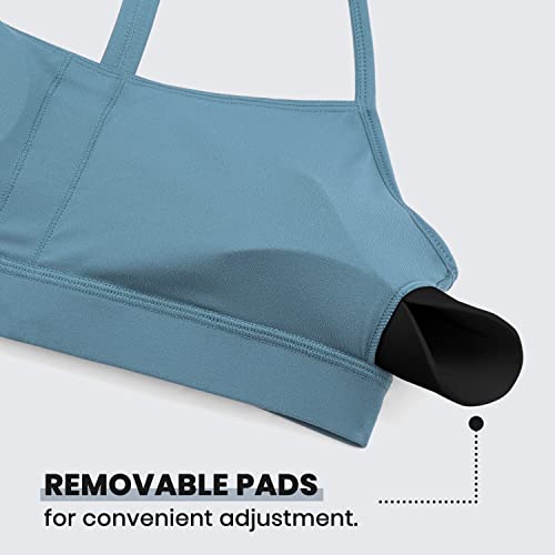 Image of CRZ YOGA Butterluxe Y Back Sports Bras | Light Support, Removable Pads, Yoga, Extremely Soft, Scoop Neck, Spaghetti Strap, for Women