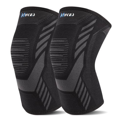 Hykes Orthopedic Knee Cap Compression Sleeve - Anti-Slip Design For Gym Running Running Cycling Sports