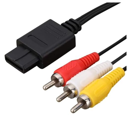 AV Cable Composite Video Cord Compatible with Nintendo 64/N64/GameCube/Super Nintendo SNES TV Game(6 Feet)