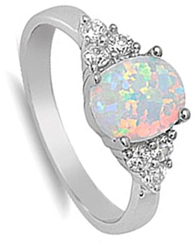 CHOOSE YOUR COLOR Sterling Silver Oval Ring2