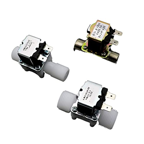 1/2 quot; Electroválvula de plástico 12V 24V 220V, dispensador magnético de la lavadora, agua potable, controlador de presión neumática, interruptor de 1 piezas(06-metal,Impermeable Cover)