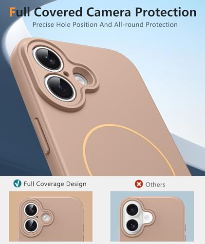 Image of FNTCASE for iPhone 17 Case: [Compatible with Magsafe] Integrated Silicone Phone Cases with [Full Camera Protection] [Screen Protector] Military Grade Shockproof Protective Cover