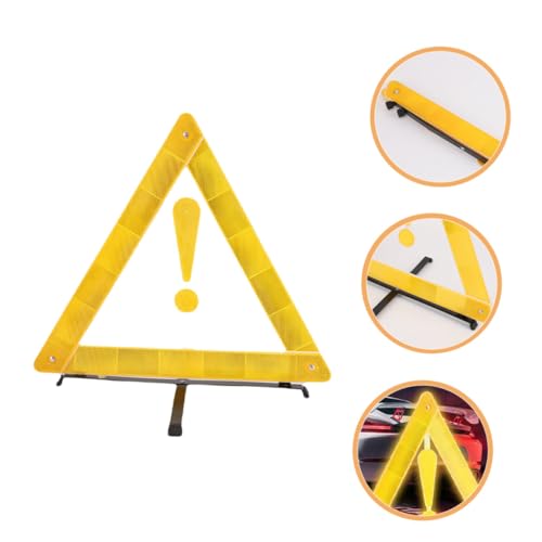 Triángulo de advertencia reflectante para carretera miniatura 4