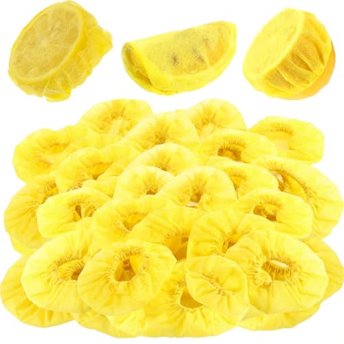 100 Pcs Yellow Lemon Nets for Squeezing, Disposable Lemon Covers for Squeezing Juice & Filtering...