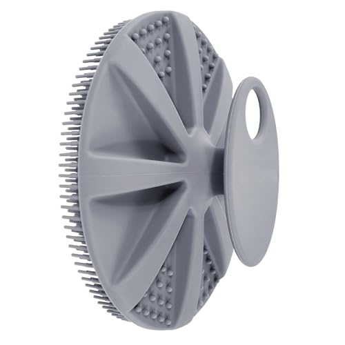 INNERNEED Food-Grade Soft Silicone Body Scrubber Shower Brush Gray | Handheld Cleansing Skin Brush Gentle Exfoliating and Lather Well Hygienic Bath Scrub for Women Men product thumbnail 9