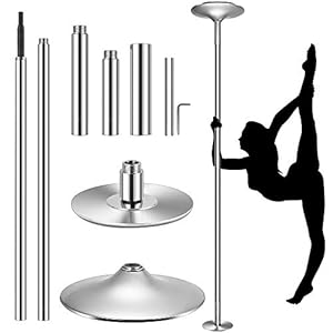 VIVOHOME-Portable-Spinning-Dance-Stripping-Pole-for-Home-Fitness VIVOHOME Professional Dancing Pole, 45mm Portable Dance Pole for Home Fitness
