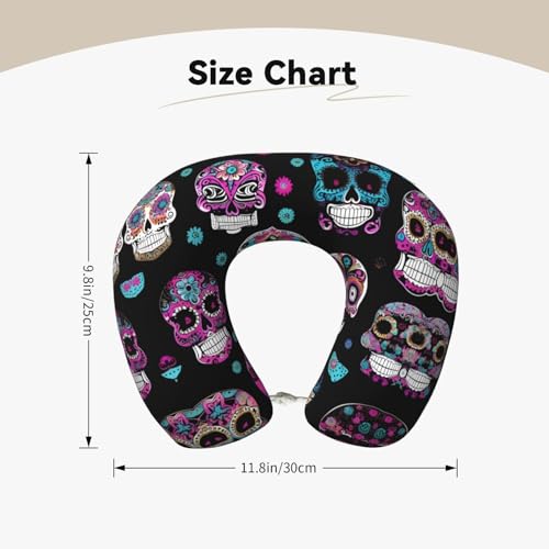Almohada de Viaje con Estampado de Calaveras miniatura 5