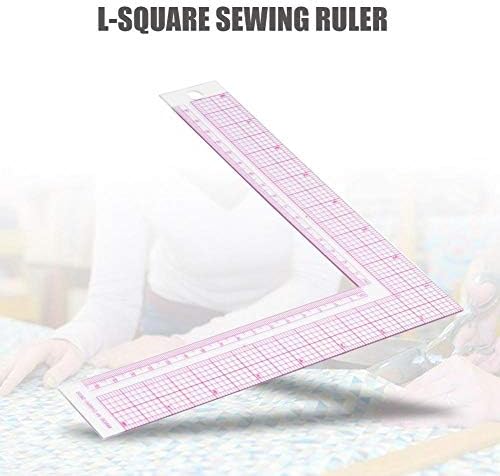 Plastic L Square Shape Ruler Curve Sewing Measure Professional Tailor Craft Tool(5808) 21.5 * 21.5cm / 8.5 * 8.5inch 28-53g